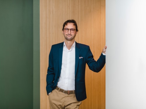 Half body portrait of employee Erik Steen