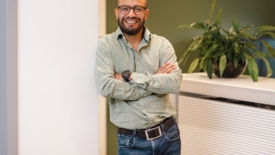 Half body portrait of employee Vegard Lund